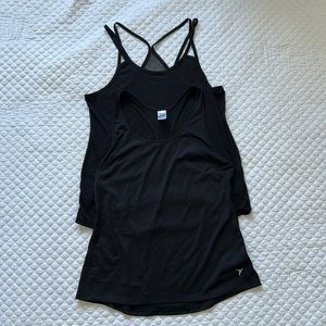 2 black old navy active wear tanks